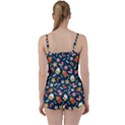 New Year Christmas Winter Pattern Tie Front Two Piece Tankini View2