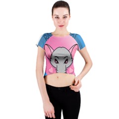 Rad Rat Studios Logo Crew Neck Crop Top by radratstudios