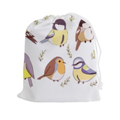 Birds Illustration T- Shirt Cute European Birds Illustration T- Shirt (1) Yoga Reflexion Pose T- Shirtyoga Reflexion Pose T- Shirt Drawstring Pouch (2xl) by hizuto
