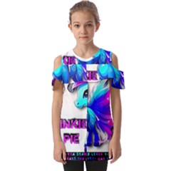 Pinkie Pie  Fold Over Open Sleeve Top by Internationalstore