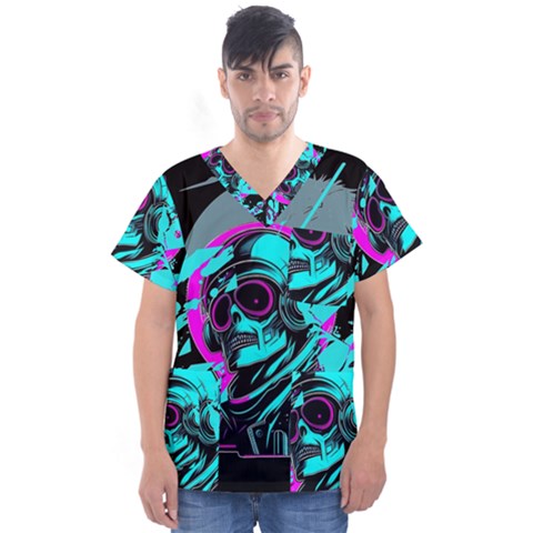 Aesthetic Art  Men s V-neck Scrub Top by Internationalstore