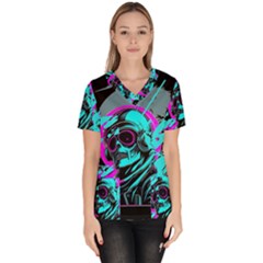 Aesthetic Art  Women s V-neck Scrub Top by Internationalstore