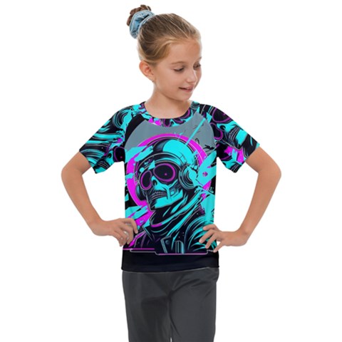 Aesthetic Art  Kids  Mesh Piece T-shirt by Internationalstore