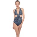 Ceramics Broken  Halter Front Plunge Swimsuit View1