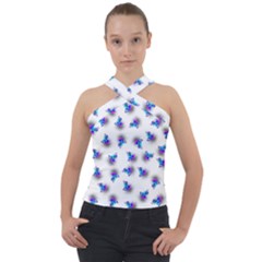 Last Unicorn  Cross Neck Velour Top by Internationalstore