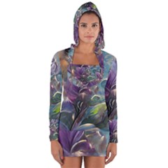 Abstract Blossoms  Long Sleeve Hooded T-shirt by Internationalstore