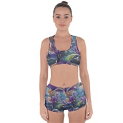 Abstract Blossoms  Racerback Boyleg Bikini Set by Internationalstore