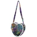 Abstract Blossoms  Heart Shoulder Bag View1