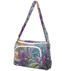 Abstract Blossoms  Front Pocket Crossbody Bag by Internationalstore
