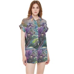 Abstract Blossoms  Chiffon Lounge Set by Internationalstore