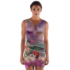 Abstract Flowers  Wrap Front Bodycon Dress by Internationalstore