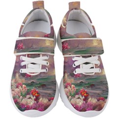 Abstract Flowers  Kids  Velcro Strap Shoes by Internationalstore