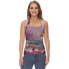 Abstract Flowers  Basic Halter Top by Internationalstore