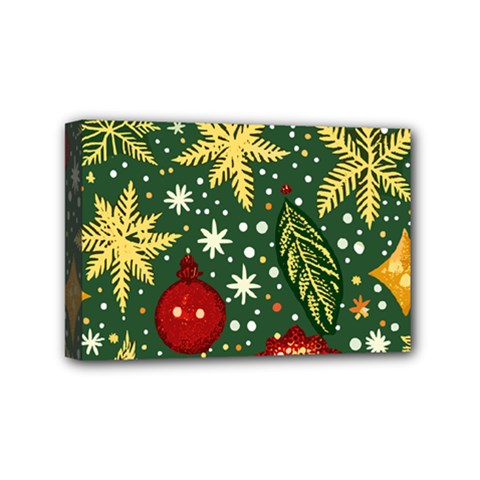 Christmas Pattern Mini Canvas 6  X 4  (stretched) by Valentinaart