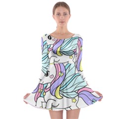 Waitress T- Shirt Awesome Unicorn Waitresses Are Magical For A Waiting Staff T- Shirt Long Sleeve Skater Dress by ZUXUMI