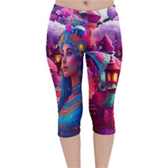 Fantasy Arts  Velvet Capri Leggings  by Internationalstore