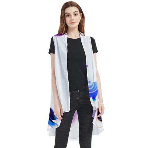 Arts Sleeveless Chiffon Waistcoat Shirt by Internationalstore