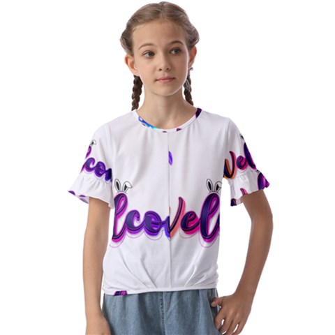 Arts Kids  Cuff Sleeve Scrunch Bottom T-shirt by Internationalstore