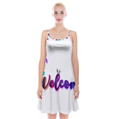 Arts Spaghetti Strap Velvet Dress by Internationalstore