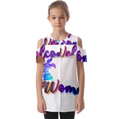Arts Fold Over Open Sleeve Top by Internationalstore