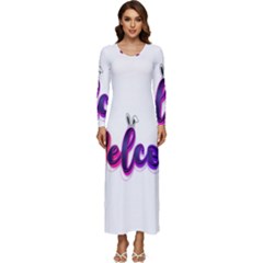 Arts Long Sleeve Longline Maxi Dress by Internationalstore