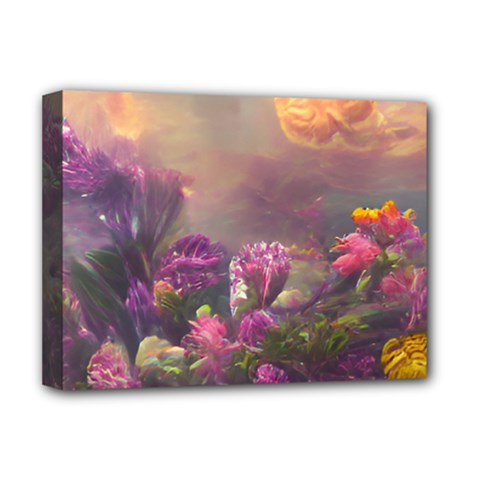 Floral Blossoms  Deluxe Canvas 16  X 12  (stretched)  by Internationalstore