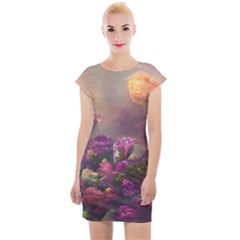 Floral Blossoms  Cap Sleeve Bodycon Dress by Internationalstore
