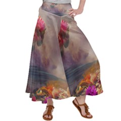 Floral Blossoms  Women s Satin Palazzo Pants by Internationalstore