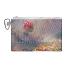 Floral Blossoms  Canvas Cosmetic Bag (large) by Internationalstore