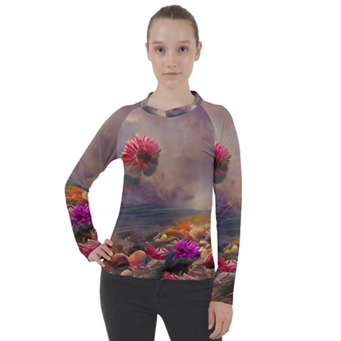 Floral Blossoms  Women s Pique Long Sleeve T-shirt by Internationalstore