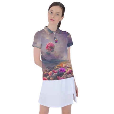 Floral Blossoms  Women s Polo T-shirt by Internationalstore