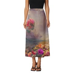 Floral Blossoms  Classic Midi Chiffon Skirt by Internationalstore