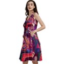 Fantasy  Sleeveless V-Neck Skater Dress with Pockets View2