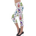 Gnomes Seamless Fantasy Pattern Lightweight Velour Capri Leggings  View3