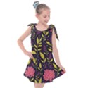 Flower Pattern Design Kids  Tie Up Tunic Dress View1