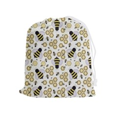 Bee Honeycomb Honeybee Insect Drawstring Pouch (xl) by Pakjumat