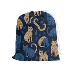 Cat Pattern Animal Drawstring Pouch (xl) by Pakjumat