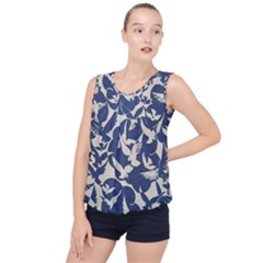 Bird Animal Animal Background Bubble Hem Chiffon Tank Top by Pakjumat