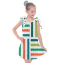 Striped Colorful Pattern Graphic Kids  Tie Up Tunic Dress View1