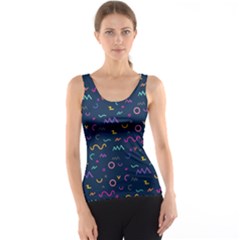 Scribble Pattern Texture Women s Basic Tank Top by Pakjumat