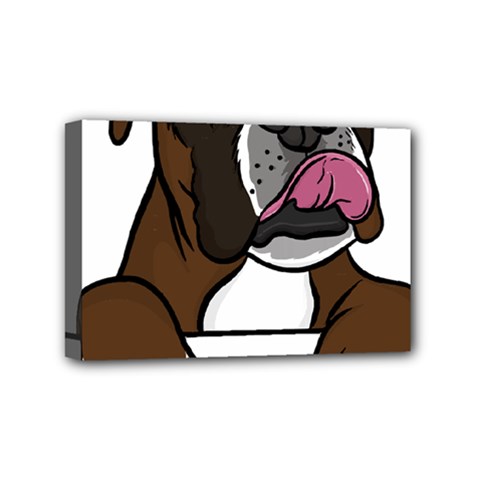 Boxer Dog T- Shirt Boxer T- Shirt Mini Canvas 6  X 4  (stretched) by JamesGoode