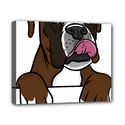 Boxer Dog T- Shirt Boxer T- Shirt Canvas 10  X 8  (stretched) by JamesGoode