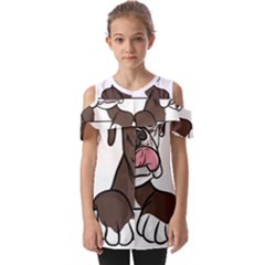 Boxer Dog T- Shirt Tri Colored Boxer T- Shirt Fold Over Open Sleeve Top by JamesGoode