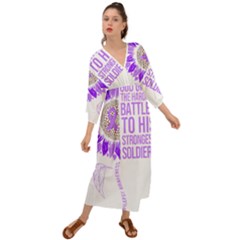 Epilepsy Awareness T- Shirt Epilepsy Awareness Sunflower God Give The Hardest Battles T- Shirt Grecian Style  Maxi Dress by ZUXUMI