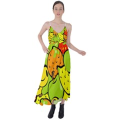 Fruit Food Wallpaper Tie Back Maxi Dress by Dutashop
