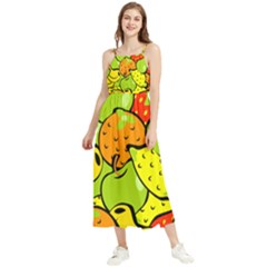 Fruit Food Wallpaper Boho Sleeveless Summer Dress by Dutashop