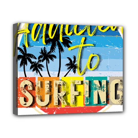 Bright Colorfull Addicted To Surfing T- Shirt Bright Colorfull Addicted To Surfing T- Shirt T- Shirt Canvas 10  X 8  (stretched) by JamesGoode