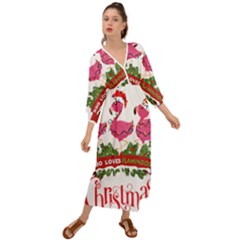Flamingo T- Shirt Just A Girl Who Loves Flamingos And Christmas T- Shirt Grecian Style  Maxi Dress by ZUXUMI