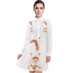 Persian Cat T-shirtsteal Your Heart Persian Cat 22 T-shirt Long Sleeve Chiffon Shirt Dress by EnriqueJohnson