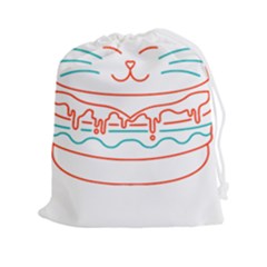 Burger T- Shirt Cat Burger T- Shirt Drawstring Pouch (2xl) by JamesGoode